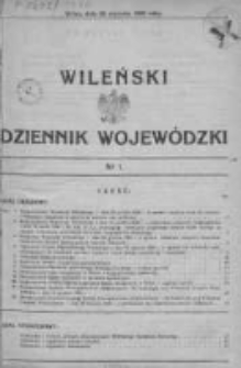Wileński Dziennik Wojewódzki 1936, Nr 1