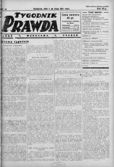 Tygodnik Prawda 3 maj 1931 nr 18