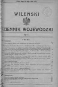 Wileński Dziennik Wojewódzki 1936, Nr 7