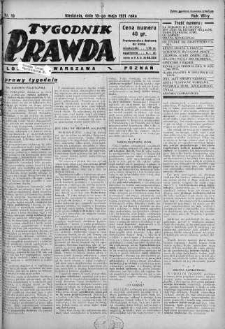 Tygodnik Prawda 10 maj 1931 nr 19