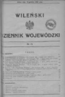 Wileński Dziennik Wojewódzki 1936, Nr 15