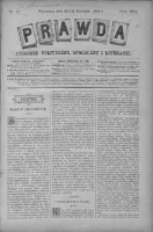 Prawda. Tygodnik polityczny, społeczny i literacki 1893, Nr 47