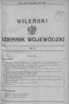 Wileński Dziennik Wojewódzki 1937, Nr 2