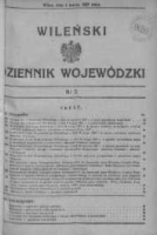 Wileński Dziennik Wojewódzki 1937, Nr 3