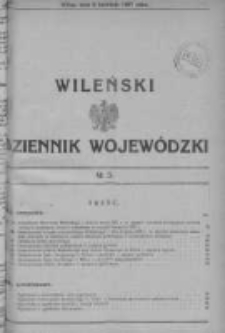 Wileński Dziennik Wojewódzki 1937, Nr 5