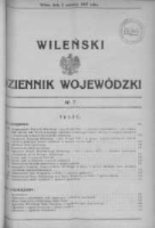 Wileński Dziennik Wojewódzki 1937, Nr 7