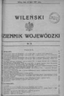 Wileński Dziennik Wojewódzki 1937, Nr 9