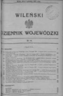 Wileński Dziennik Wojewódzki 1937, Nr 14