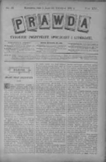 Prawda. Tygodnik polityczny, społeczny i literacki 1894, Nr 18