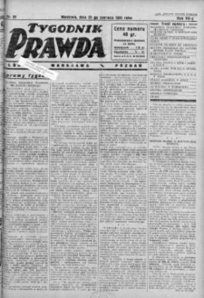 Tygodnik Prawda 21 czerwiec 1931 nr 25