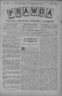 Prawda. Tygodnik polityczny, społeczny i literacki 1894, Nr 43