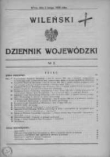 Wileński Dziennik Wojewódzki 1938, Nr 2