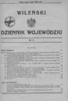 Wileński Dziennik Wojewódzki 1938, Nr 5