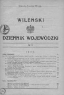Wileński Dziennik Wojewódzki 1938, Nr 6