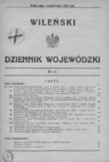 Wileński Dziennik Wojewódzki 1938, Nr 13