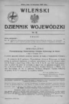 Wileński Dziennik Wojewódzki 1938, Nr 16