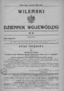 Wileński Dziennik Wojewódzki 1938, Nr 18