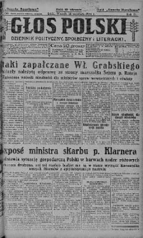 Głos Polski : dziennik polityczny, społeczny i literacki 21 wrzesień 1926 nr 260