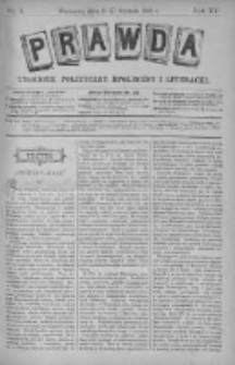 Prawda. Tygodnik polityczny, społeczny i literacki 1895, Nr 3