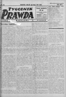 Tygodnik Prawda 26 lipiec 1931 nr 30