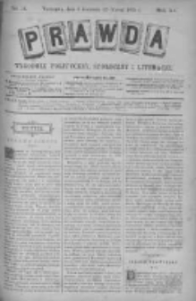 Prawda. Tygodnik polityczny, społeczny i literacki 1895, Nr 14