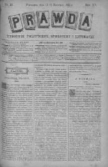 Prawda. Tygodnik polityczny, społeczny i literacki 1895, Nr 15
