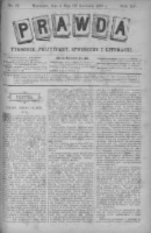 Prawda. Tygodnik polityczny, społeczny i literacki 1895, Nr 18
