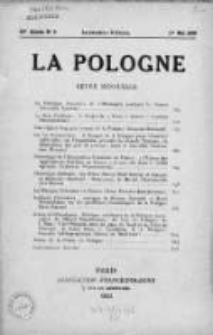 La Pologne : Politique, Economique, Litteraire et Artistique 1933 An. 14, Nr 5