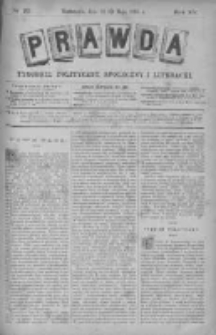 Prawda. Tygodnik polityczny, społeczny i literacki 1895, Nr 20