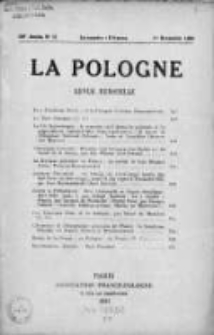 La Pologne : Politique, Economique, Litteraire et Artistique 1933 An. 14, Nr 11