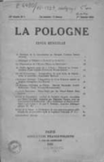 La Pologne : Politique, Economique, Litteraire et Artistique 1934 An. 15, Nr 1
