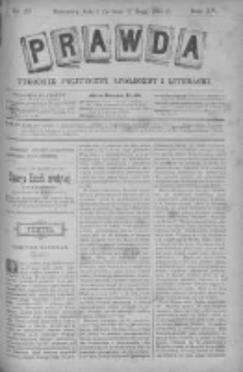 Prawda. Tygodnik polityczny, społeczny i literacki 1895, Nr 23