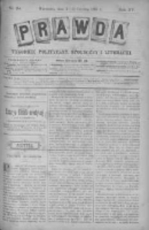 Prawda. Tygodnik polityczny, społeczny i literacki 1895, Nr 24