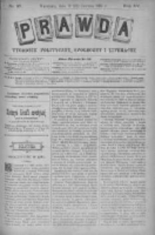 Prawda. Tygodnik polityczny, społeczny i literacki 1895, Nr 25