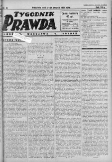 Tygodnik Prawda 2 sierpień 1931 nr 31