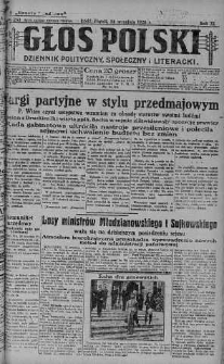 Głos Polski : dziennik polityczny, społeczny i literacki 24 wrzesień 1926 nr 263
