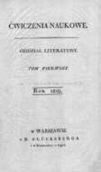 Ćwiczenia Naukowe. Oddział Literatury. 1818. T. 1