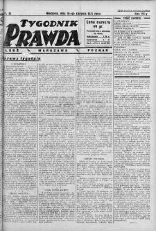 Tygodnik Prawda 16 sierpień 1931 nr 33