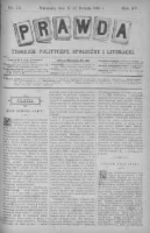Prawda. Tygodnik polityczny, społeczny i literacki 1895, Nr 33