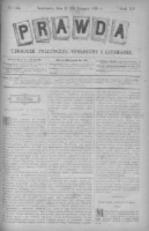 Prawda. Tygodnik polityczny, społeczny i literacki 1895, Nr 34