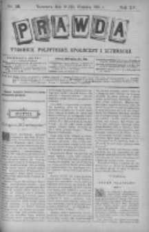 Prawda. Tygodnik polityczny, społeczny i literacki 1895, Nr 39