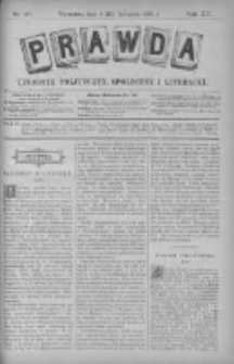 Prawda. Tygodnik polityczny, społeczny i literacki 1895, Nr 46