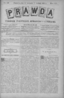 Prawda. Tygodnik polityczny, społeczny i literacki 1895, Nr 49