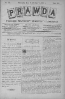 Prawda. Tygodnik polityczny, społeczny i literacki 1895, Nr 52