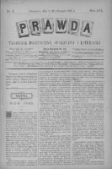 Prawda. Tygodnik polityczny, społeczny i literacki 1896, Nr 3