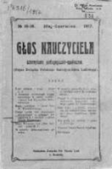 Głos Nauczyciela : czasopismo pedagogiczno-społeczne 1917, Nr 15-16