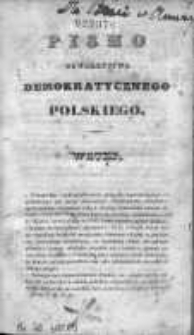 Pismo Towarzystwa Demokratycznego Polskiego 1837/38