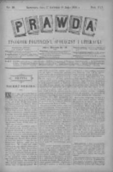 Prawda. Tygodnik polityczny, społeczny i literacki 1896, Nr 19