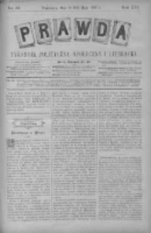 Prawda. Tygodnik polityczny, społeczny i literacki 1896, Nr 22