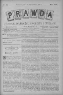 Prawda. Tygodnik polityczny, społeczny i literacki 1896, Nr 25